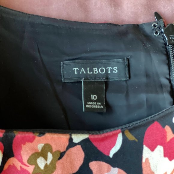 Talbots Size 10 Pleated Floral Women's Dress - Picture 2 of 9